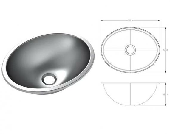 Chậu rửa lavabo Inox 304 âm bàn HDB5240BR