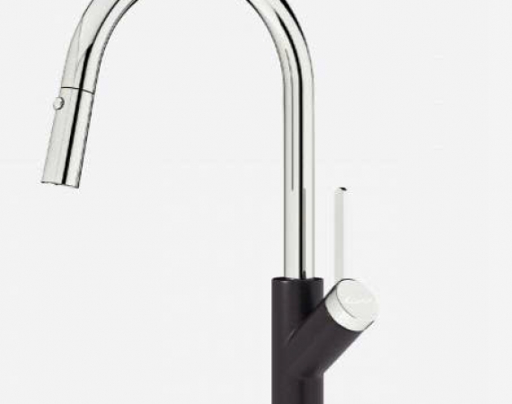 Vòi rửa bát dây rút KONOX Ponte Black