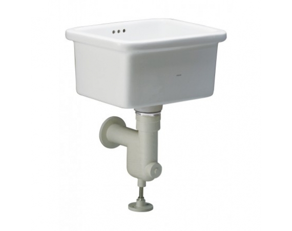 Chậu Giặt Xả Vào Tường CAESAR SS558AP (Bộ xả BF558P)