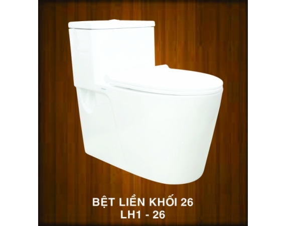 Bàn cầu 1 khối Long Hầu LH1-26