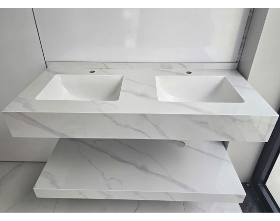 Bàn đá đôi chống xước làm theo yêu cầu MD02