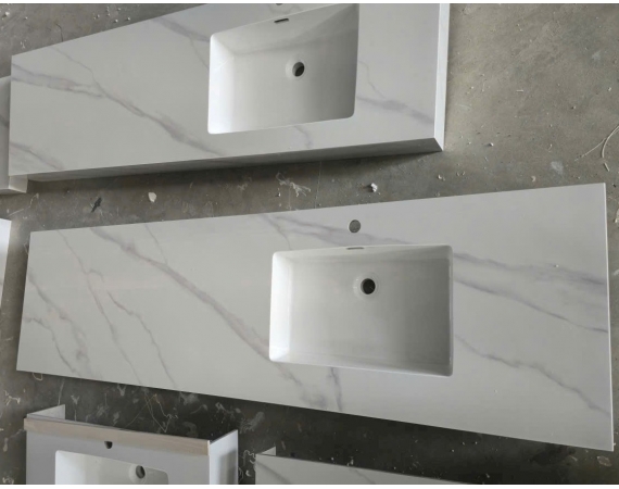 Bàn đá đôi chống xước làm theo yêu cầu MD02