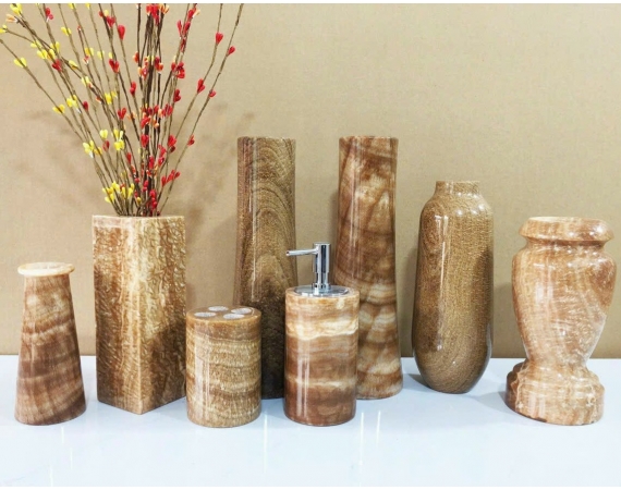 Bình cắm hoa bằng đá tự nhiên HL06