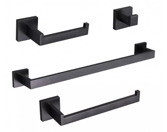 Bộ phụ kiện nhà tắm màu đen HD846B