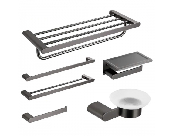 Bộ phụ kiện nhà vệ sinh màu ghi HD33081