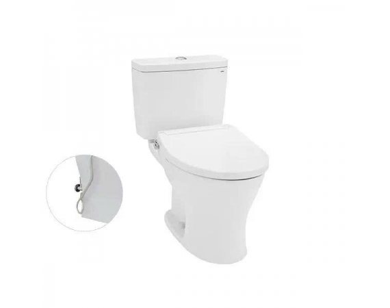 Bàn cầu hai khối kèm nắp rửa ECOWASHER TCW07S CS735DE2