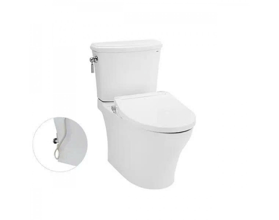 Bàn cầu hai khối kèm nắp rửa ECOWASHER TCW07S CS986GE2