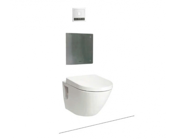 Bàn cầu treo tường kết hợp với van xả tự động CW762A/WH004/DCE602UE/TC384CVK