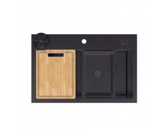 Chậu bếp Inox Hafele WF R10 HS25-SSN1S-8052 ĐEN