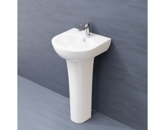 Chậu rửa mặt Caesar L2140,chân chậu L2445