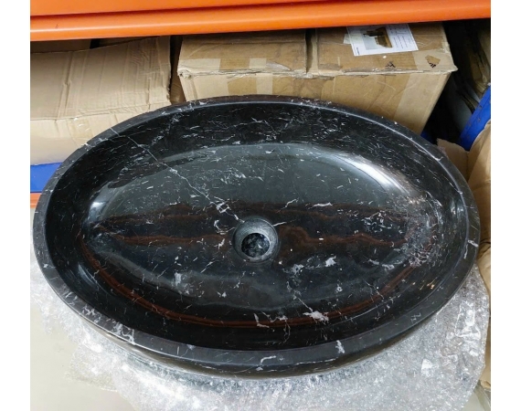 Chậu lavabo đá tự nhiên hình Elip HDTN37