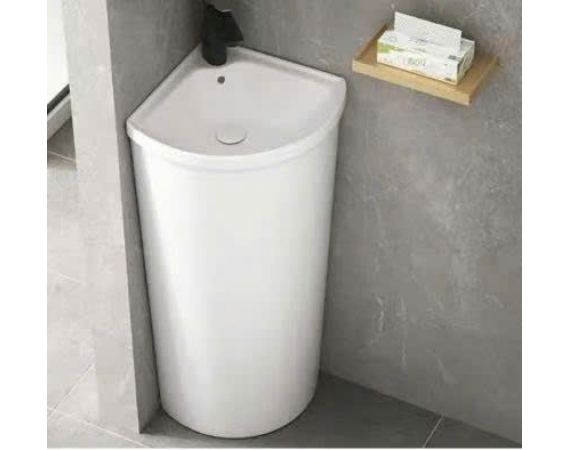 Chậu rửa đặt sàn chân đứng lắp góc 4044