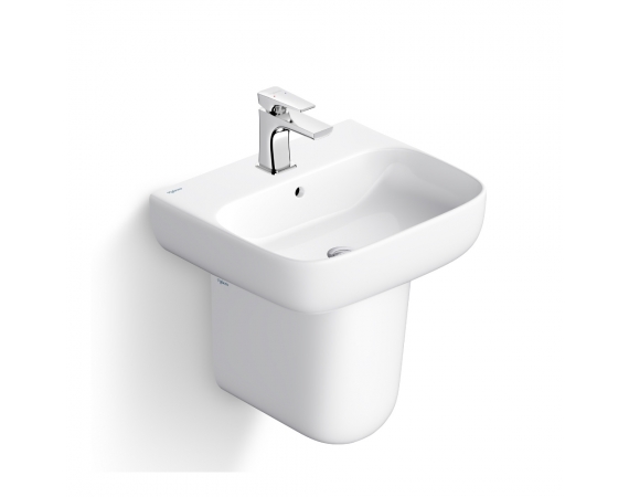 Chậu rửa mặt treo tường chân lửng Viglacera V23