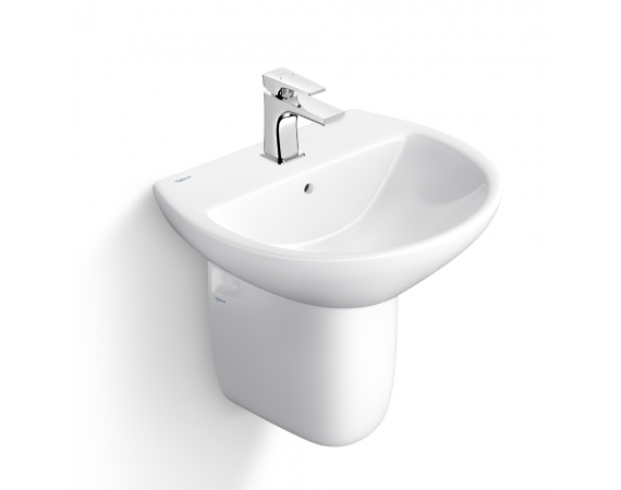 Chậu lavabo treo tường chân lửng Viglacera V36