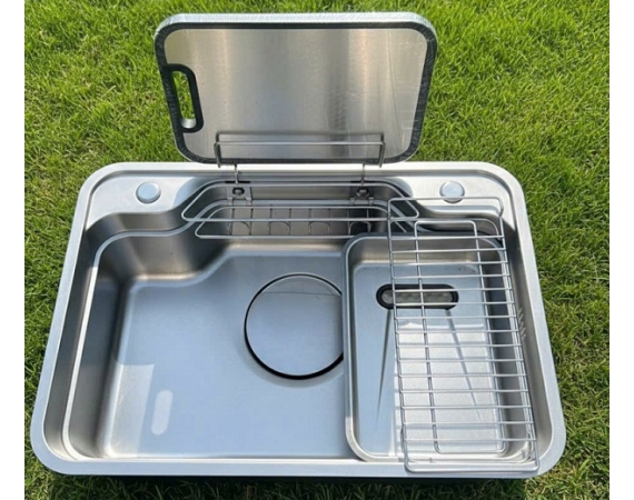 Chậu rửa bát 1 hố inox 304 mặt hạt chống xước LE6848