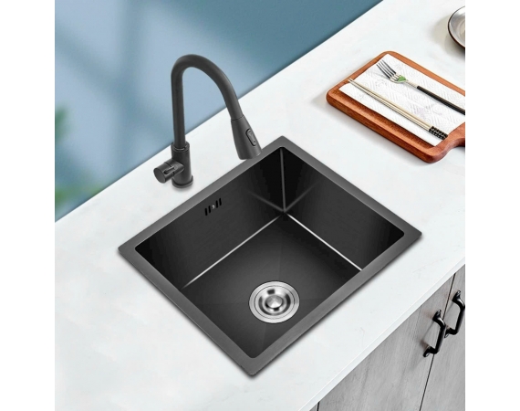 Chậu rửa chén 1 hố màu đen HD5045 (50x45cm)