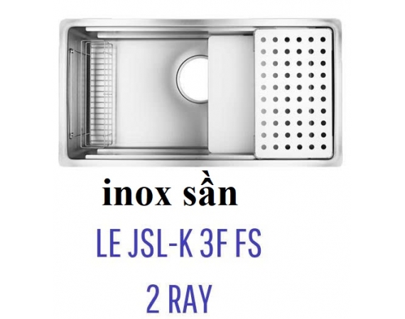 Chậu rửa bát 1 hố Shigeru LE JSL-K 3F FS(L875 x W460 x H202) inox sần