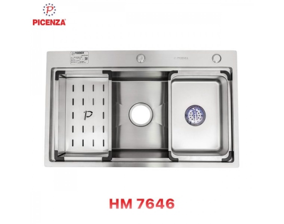 Chậu rửa bát 1 hố Picenza HMHB 7646 - Inox 201