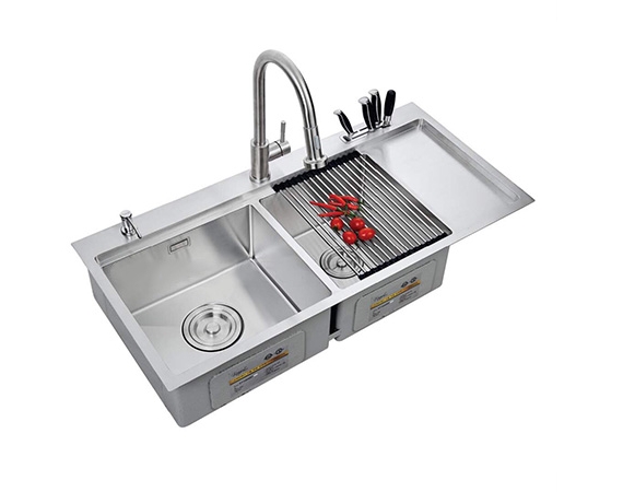 Chậu rửa bát 2 hố 1 bàn Royal Join ST10048D (100x48cm)