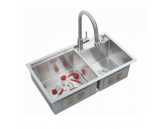 Chậu rửa bát 2 hố lệch Royal Join ST7543L