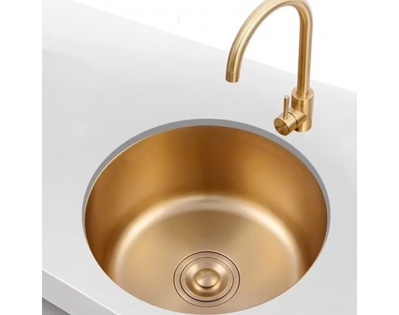 Chậu rửa bát bàn đảo màu vàng hồng HD280RG