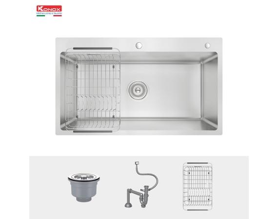 Chậu rửa bát chống xước KONOX Workstation Sink KN8248SO Dekor 