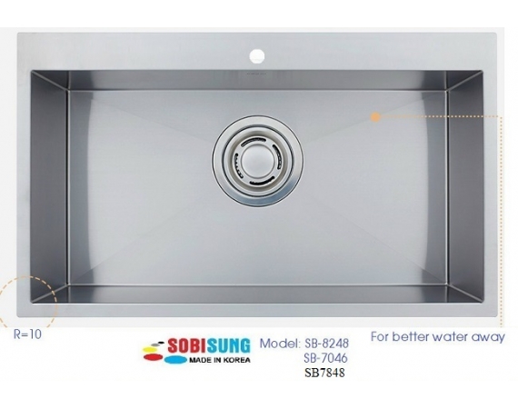 Chậu rửa bát 1 hố Hàn Quốc Sobisung SB-7848