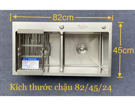 Chậu rửa bát Kagol inox 304 hai hố cân KG8245C