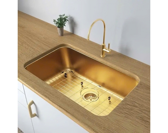 Chậu rửa bát 1 hố màu vàng SUS80451H