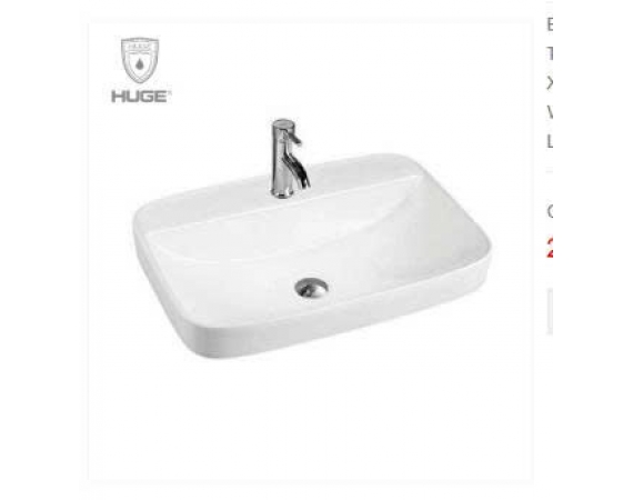 Chậu rửa lavabo bán âm bàn Huge H-LB2595