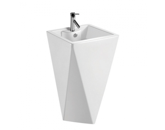 Chậu rửa mặt lavabo chân đứng RA-206 (42x42x84cm )