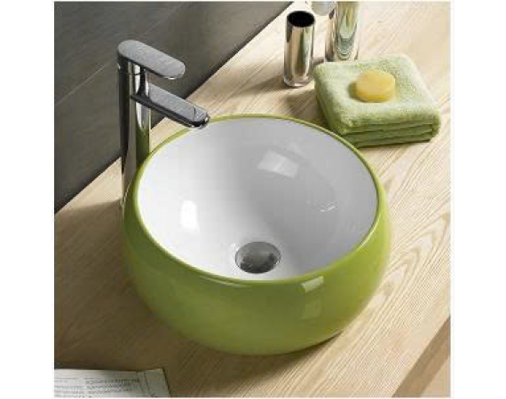 Chậu rửa lavabo đặt bàn màu xanh lá HANJIN HJ-5170