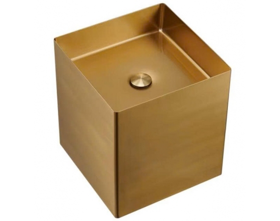 Chậu rửa lavabo Inox 304 màu vàng HDWMS4043