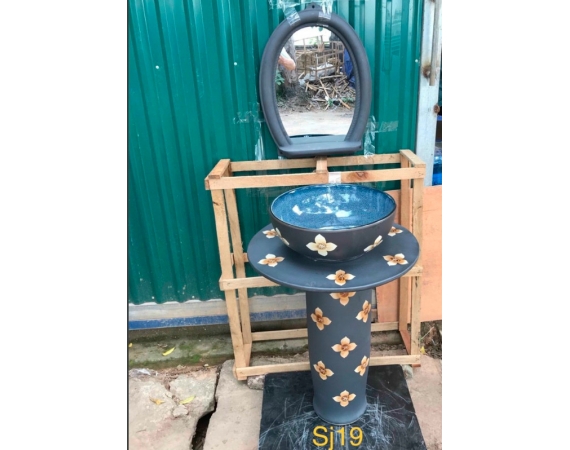 Chậu rửa lavabo nghệ thuật chân đứng HDSJ-19