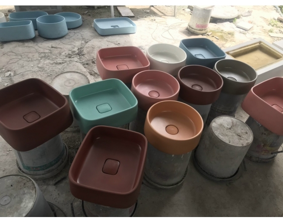 Chậu rửa mặt bê tông theo yêu cầu CHD01