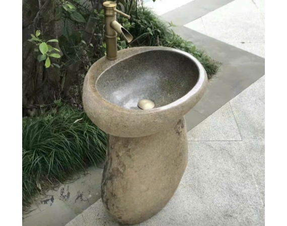 Chậu rửa mặt lavabo đá cuội tự nhiên DC01