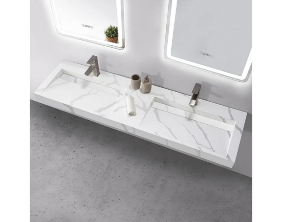 Chậu rửa lavabo đôi treo tường đá nhân tạo HD10050D 