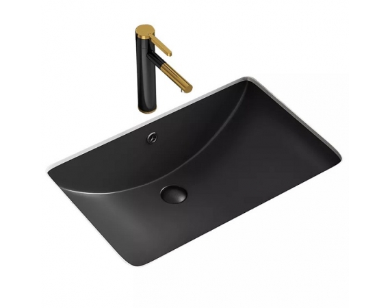 Chậu rửa lavabo màu đen âm bàn HD633B