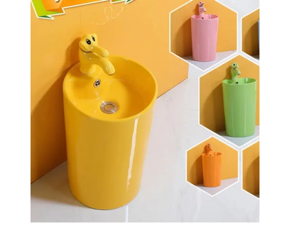 Chậu lavabo trẻ em chân đứng nghệ thuật HD213