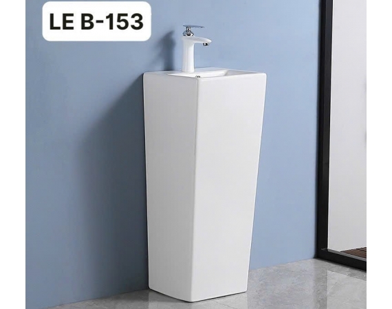 Chậu rửa mặt lavabo chân đứng kích thước nhỏ LE-B-153 (330x330x830mm)