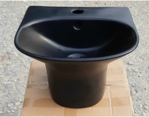 Chậu rửa mặt treo tường màu đen HD363