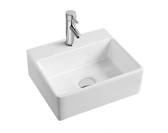 Chậu rửa mặt loại nhỏ lavabo dương bàn hoặc treo tường HD2137(340x300x120mm)
