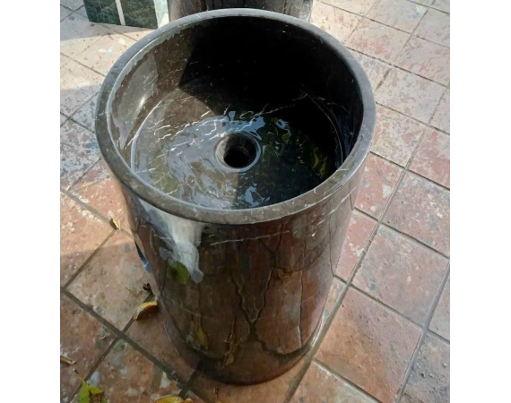 Chậu lavabo nghệ thuật màu đen vân đá tự nhiên HD286