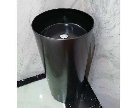 Chậu rửa lavabo nghệ thuật màu đen HD2022109