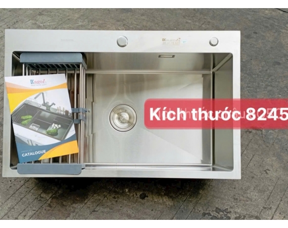 Chậu rửa bát 1 hố Kagol KG8245(820x450mm)
