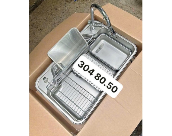 Chậu rửa bát 1 hố Hàn Quốc DN8050 (800*500*210 mm )