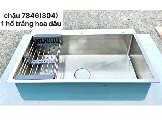 Chậu rửa bát 1 hố inox 304 KOKKU KK7846 (78x46cm)