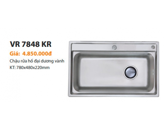 Chậu rửa bát 1 hố Hàn Quốc Vorel VR 7848 KR ( 780 x 480 )