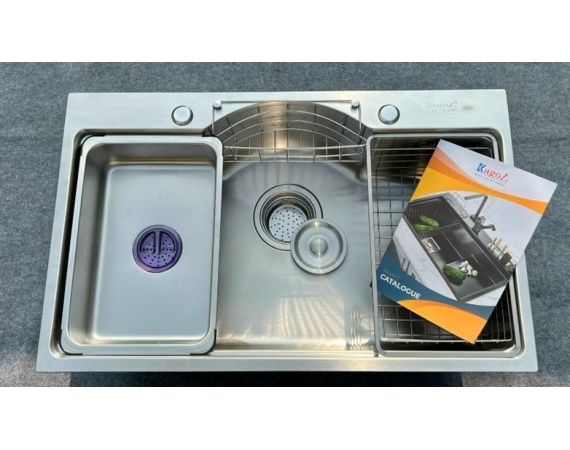 Chậu rửa bát inox một hố Kagol KG7848 (780x480x240)
