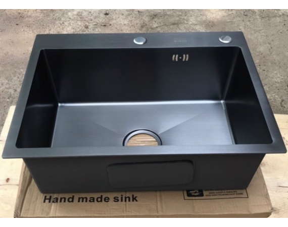 Chậu rửa bát 1 hố màu đen INOX 304 KOKKU 6045B